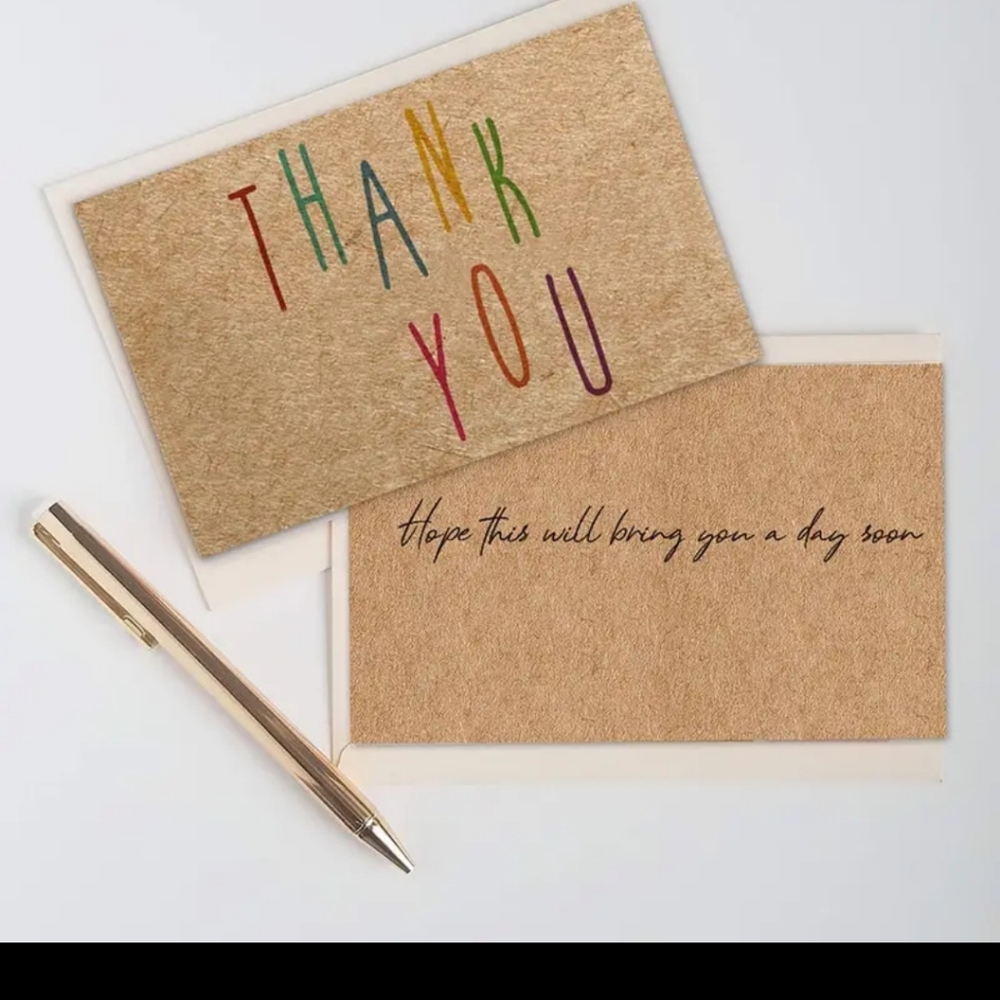 Thank you cards blank on back 3 packs